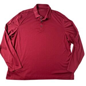 UNTUCKit Wrinkle Free Long Sleeve Polo Shirt Size‎ XXXL Damaschino Preppy